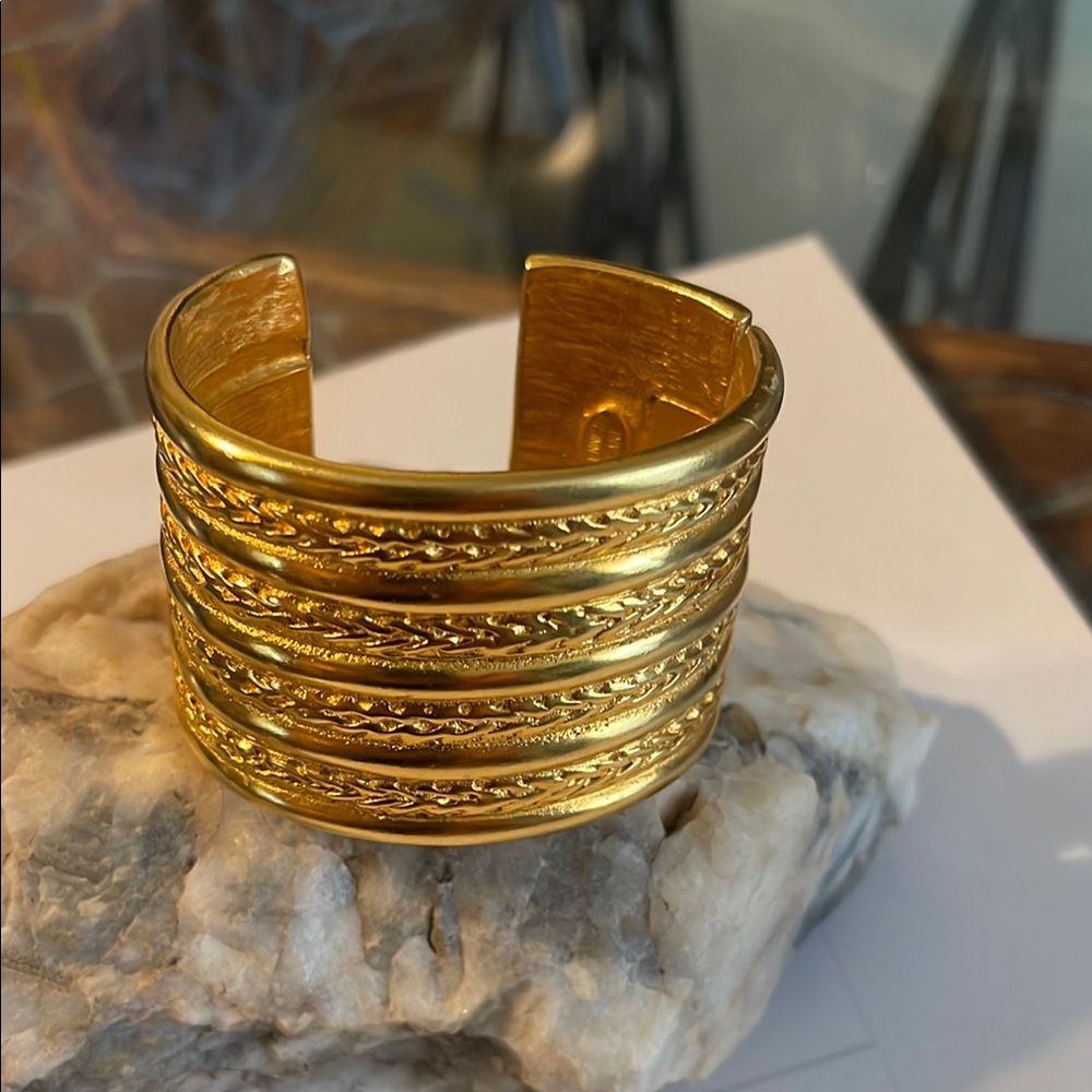 Kenneth Jay Lane Hinged Cuff Bracelet